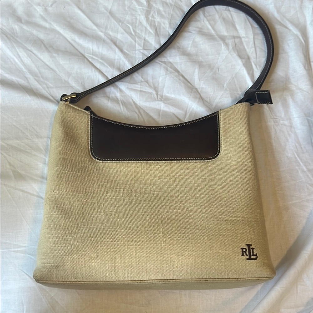 Rare Ralph Lauren Tan and Brown Women's Bag